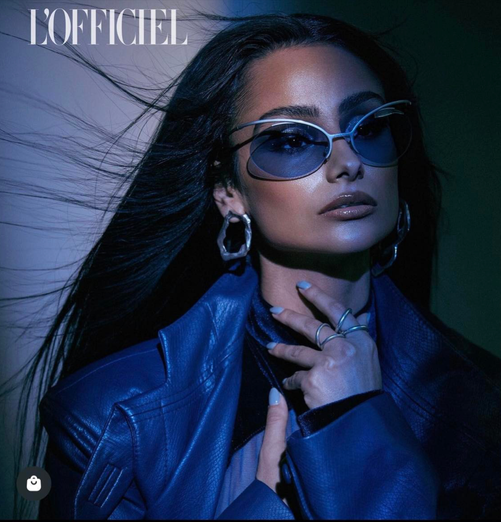 Blue Faux Leather Trench Coat: L'OFFICIEL India