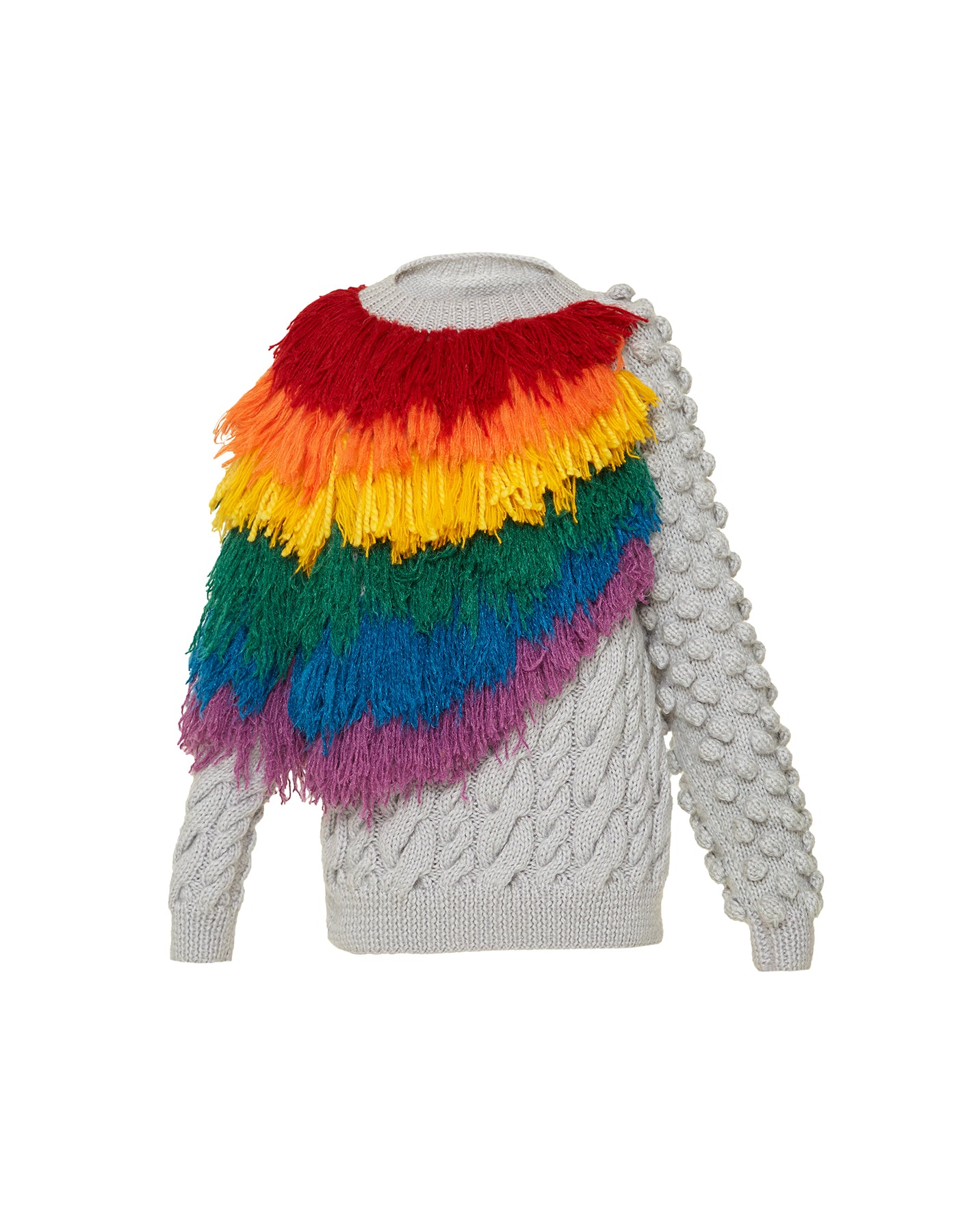 Hand-Knitted Rainbow Sweater