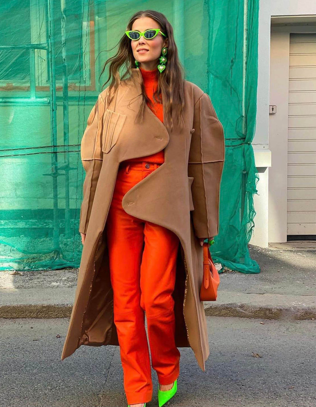 Sandy Brown Wool-Blend Coat