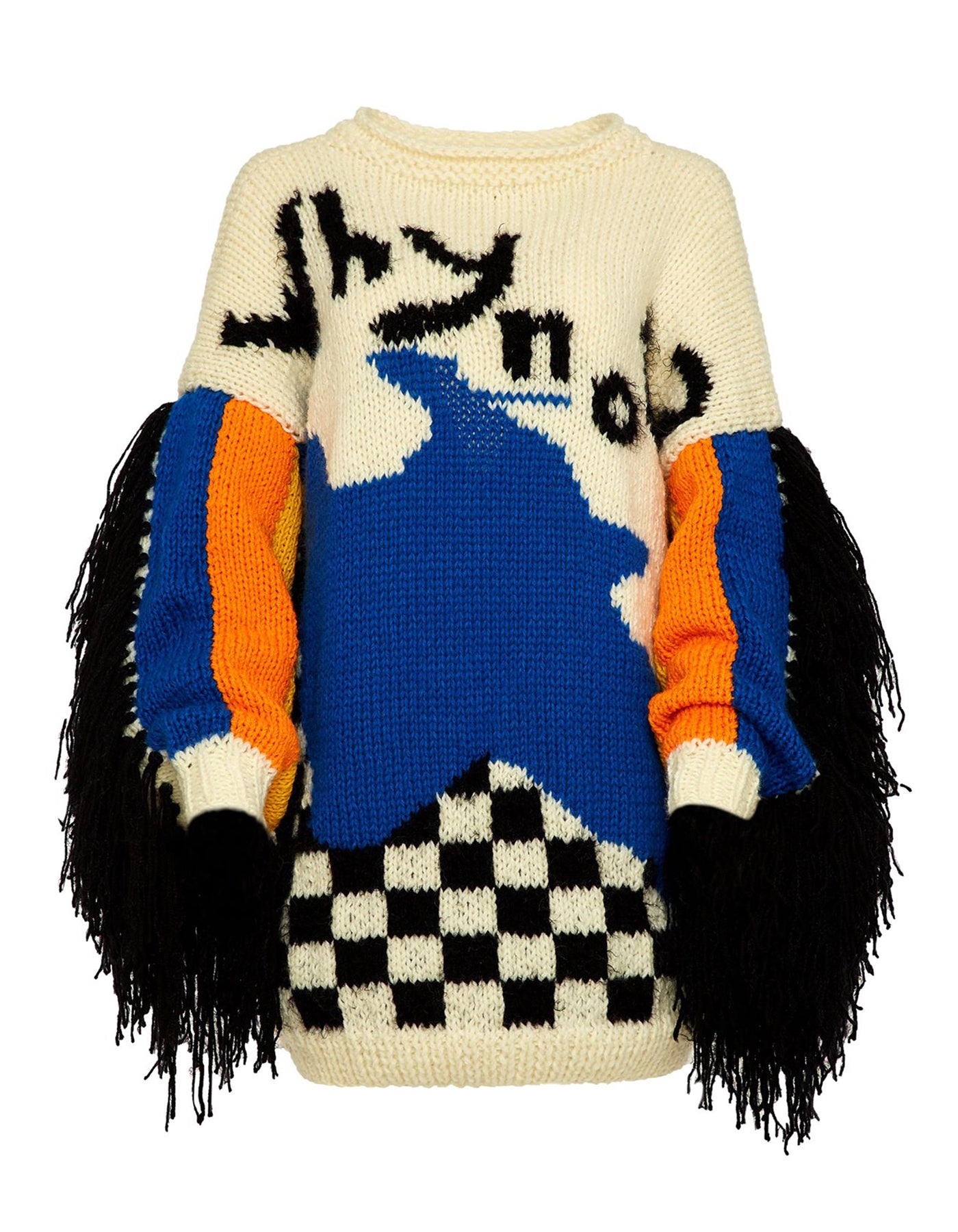 Hand-Knitted "WHY NOT" Sweater