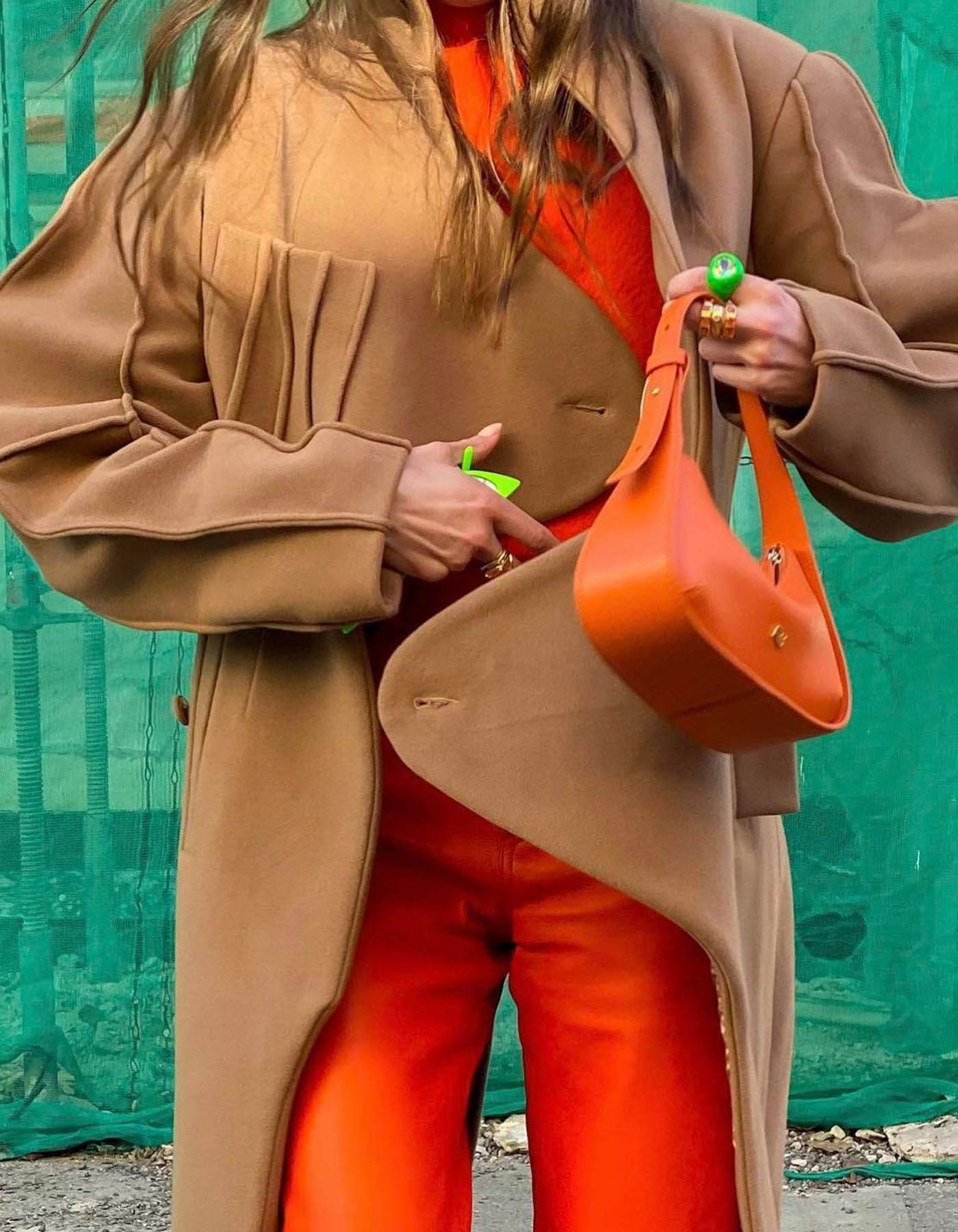 Sandy Brown Wool-Blend Coat