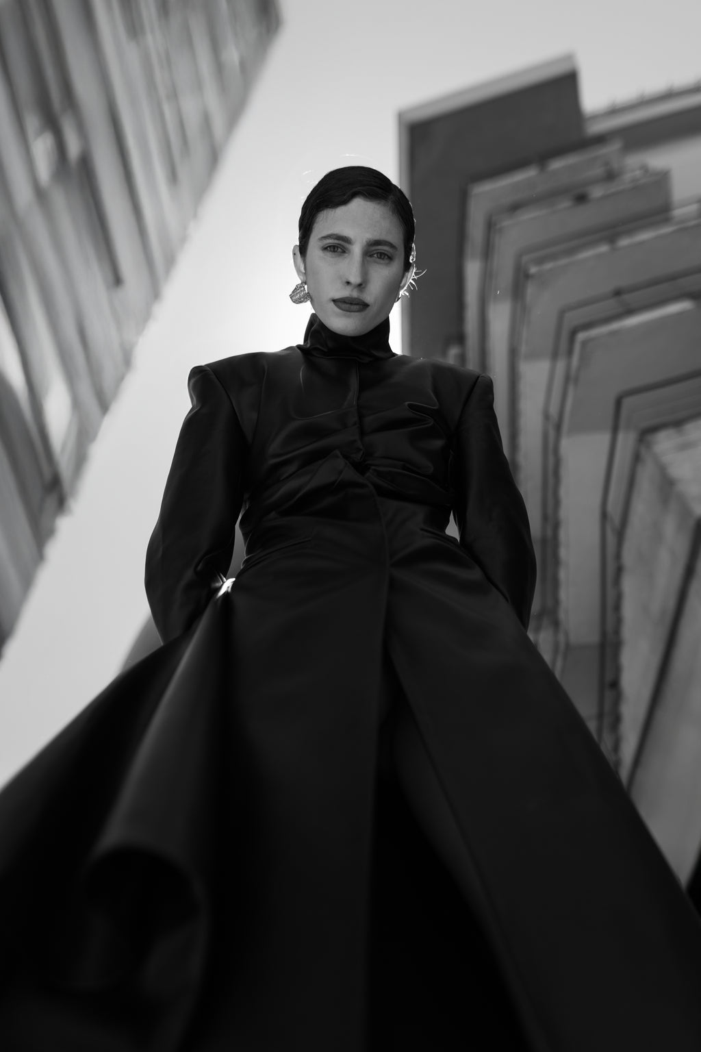 Black Faux Leather Maxi Trench Coat