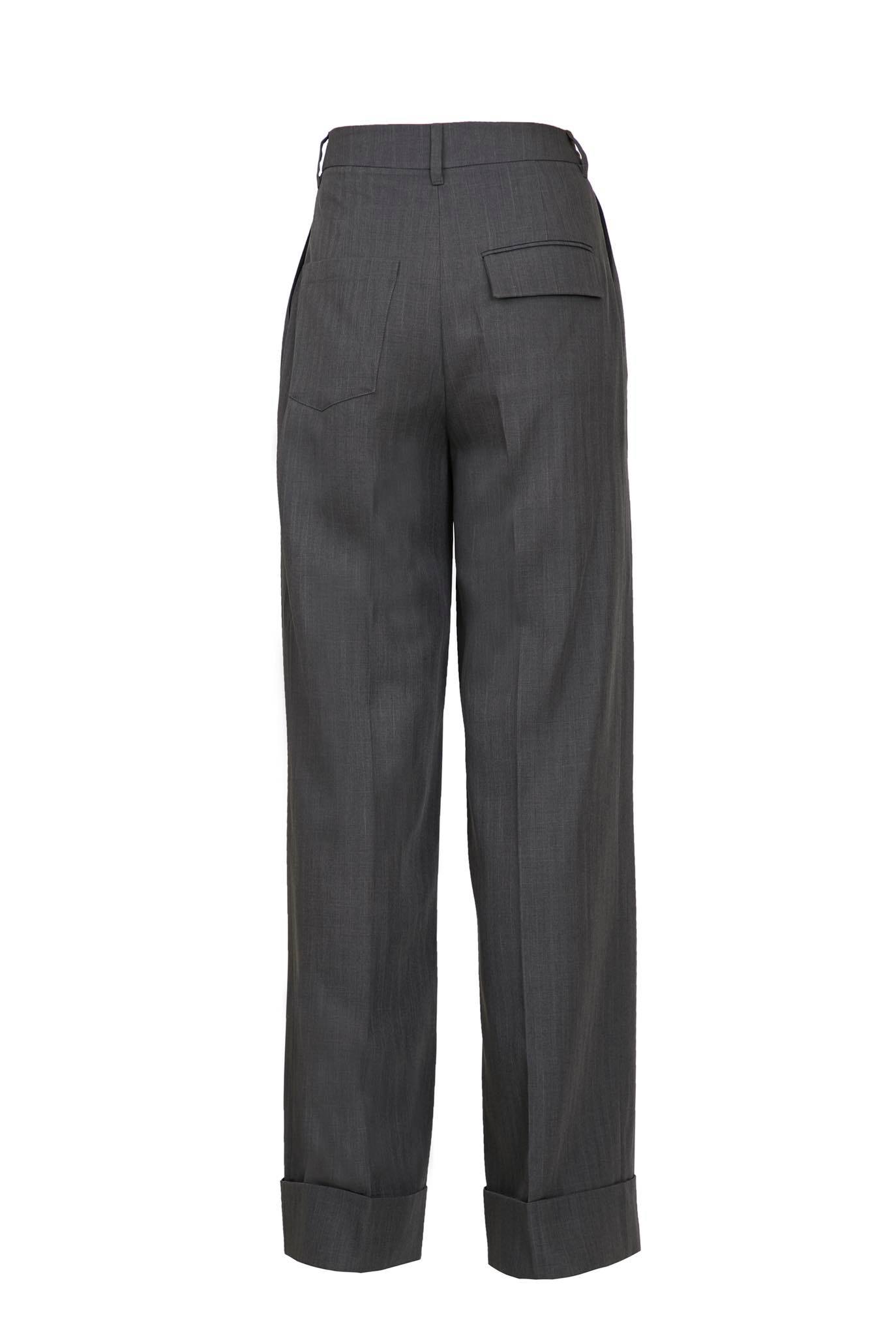 Loose Fit Gray Trousers
