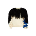 Hand-Knitted Statement Fringed Sweater