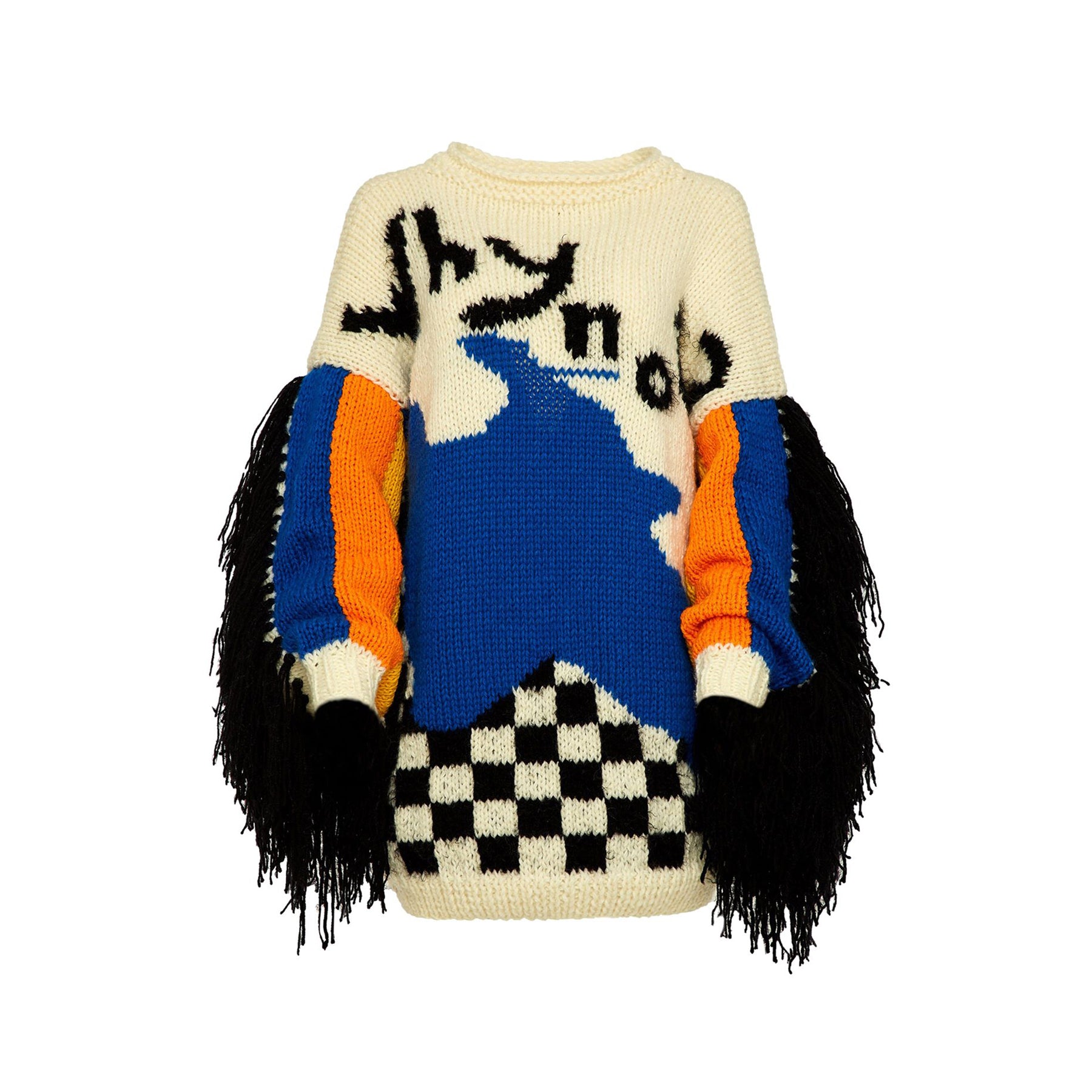 Hand-Knitted "WHY NOT" Sweater