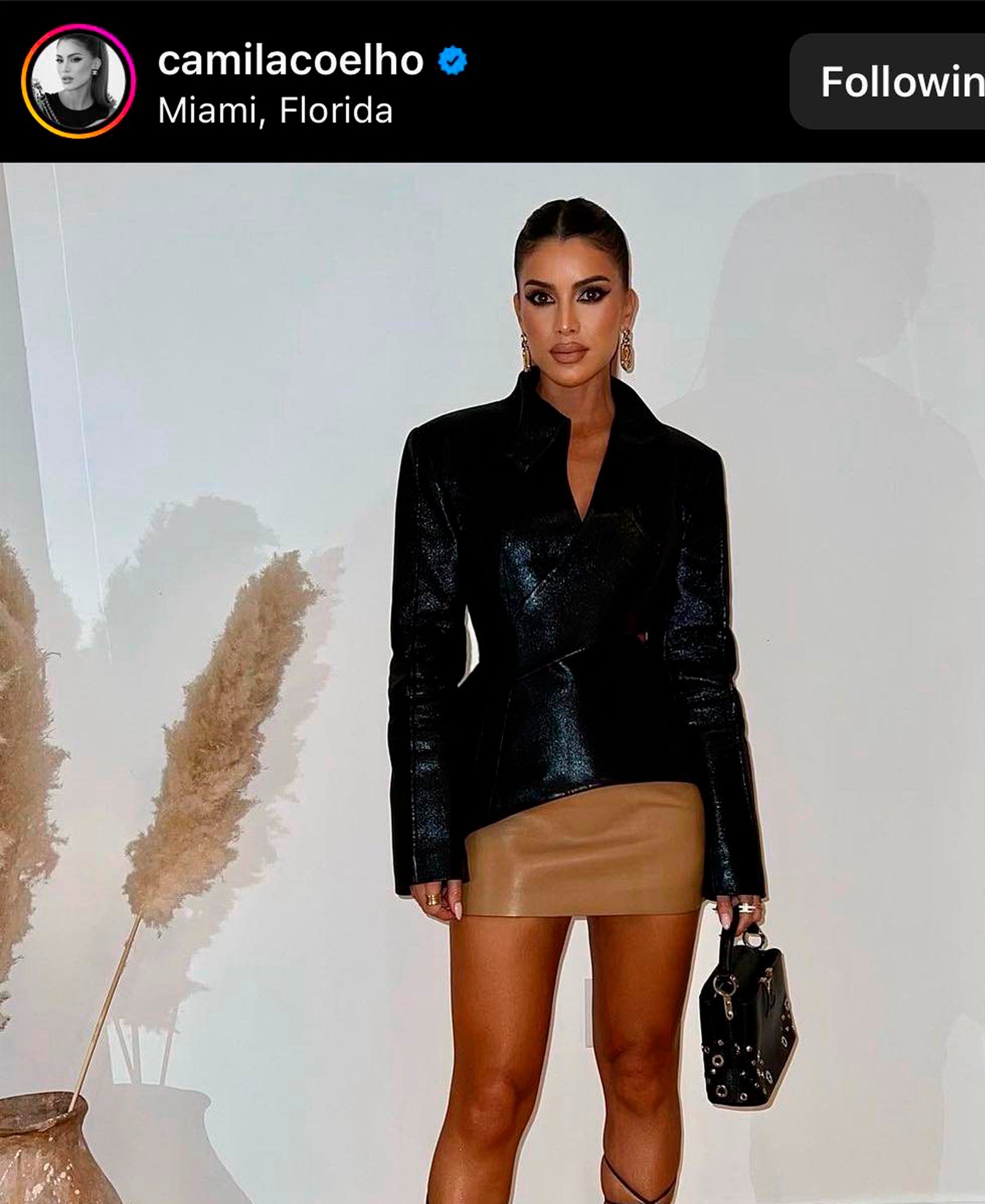 Asymmetric Shiny Faux Leather Cutout Blazer