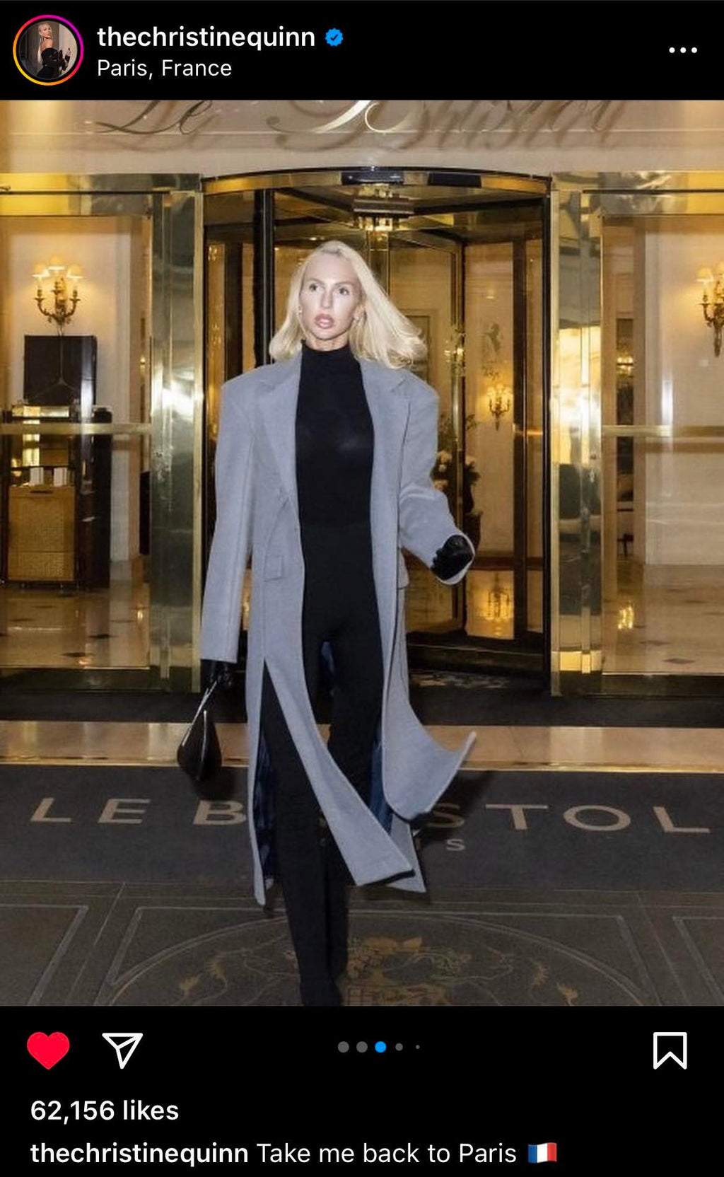 Light Grey Wide-Shoulder Coat