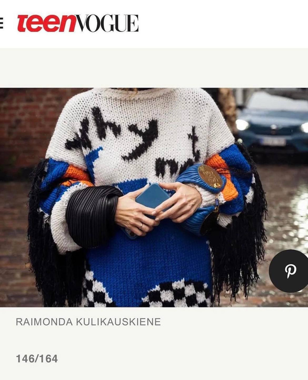 Hand-Knitted "WHY NOT" Sweater