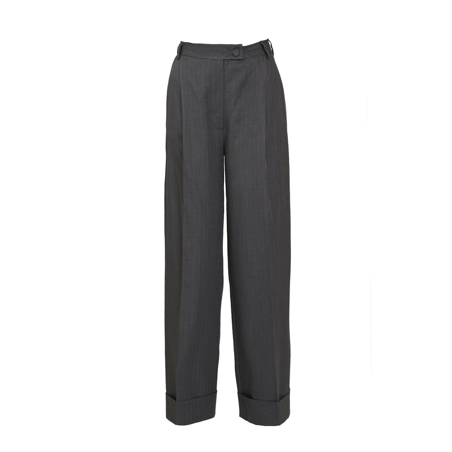 Loose Fit Gray Trousers
