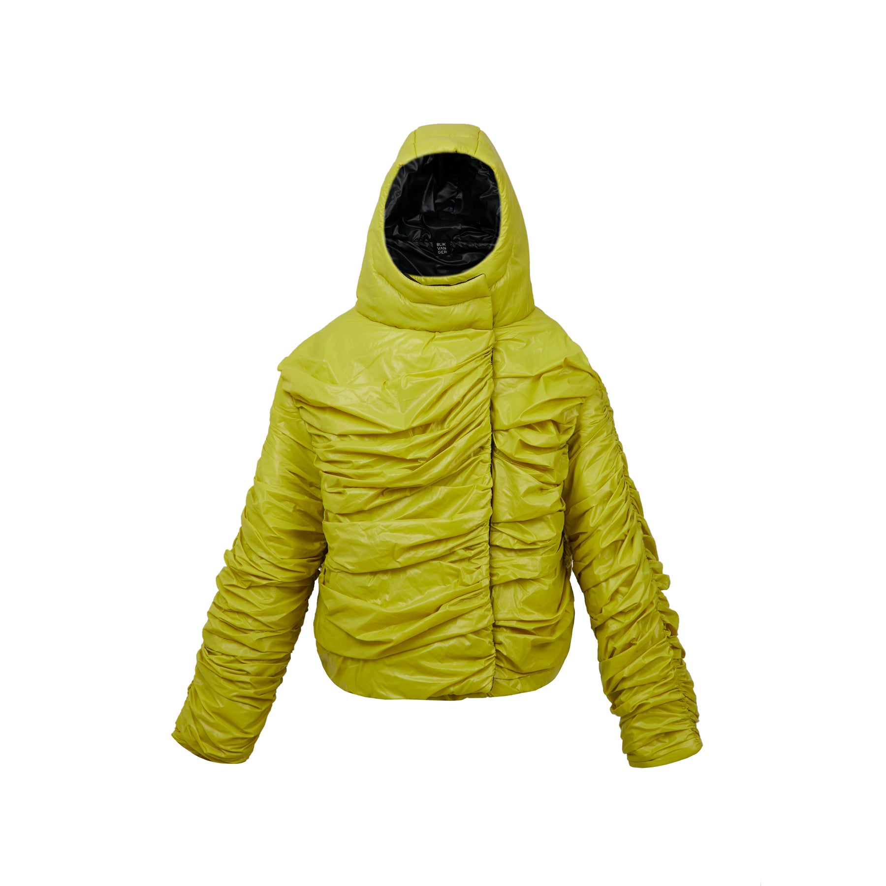 Draped Hooded Puffer Jacket