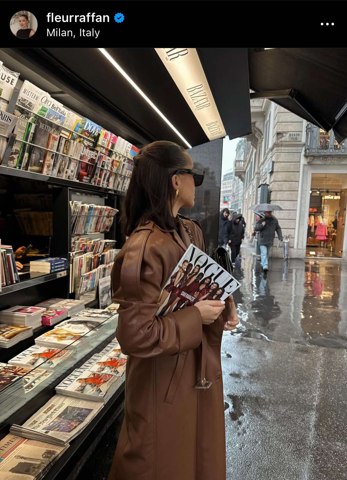 Brown Faux Leather Coat