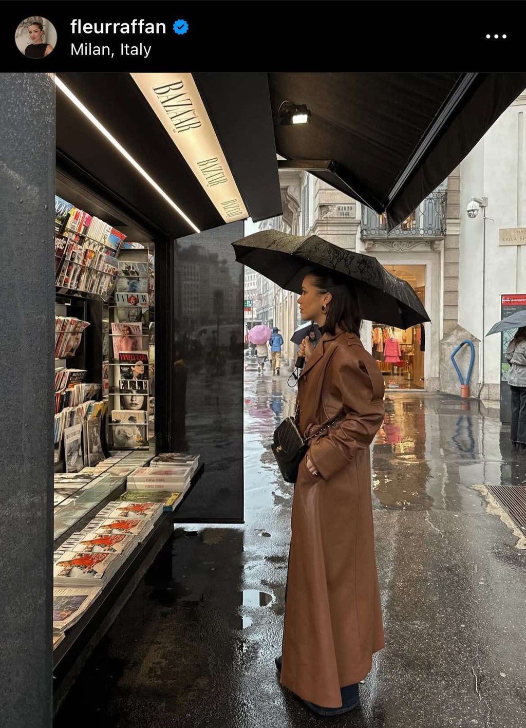 Brown Faux Leather Coat