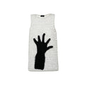Hand-Motif Open Knit Wool Vest