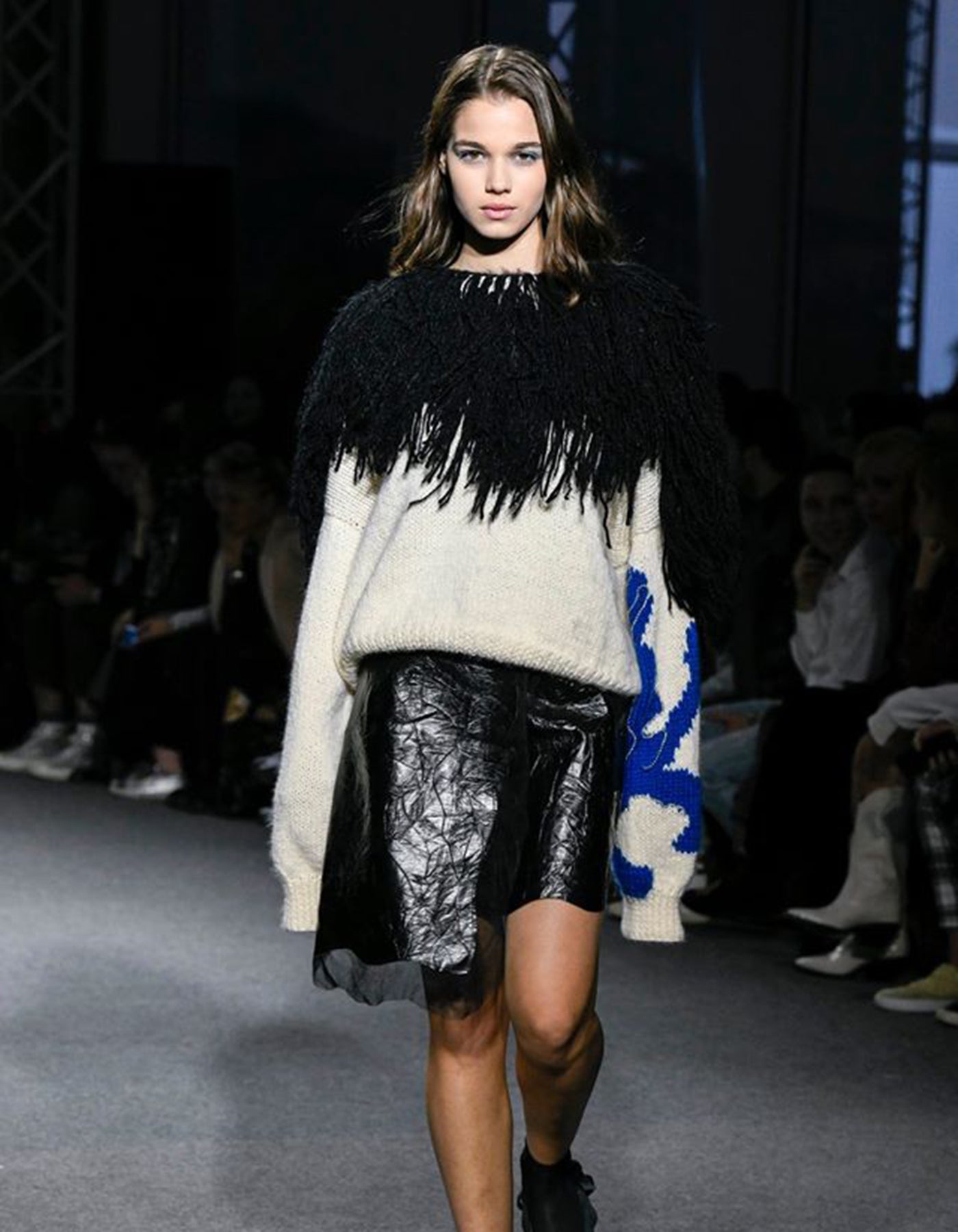Hand-Knitted Statement Fringed Sweater