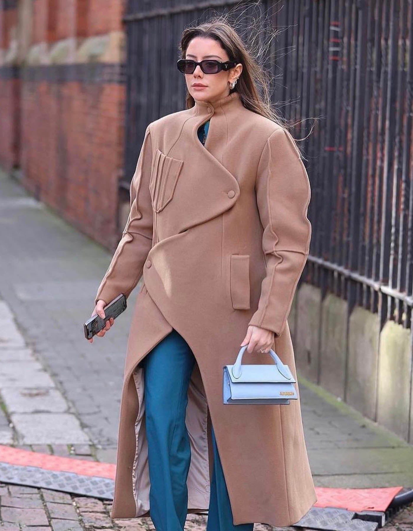Sandy Brown Wool-Blend Coat