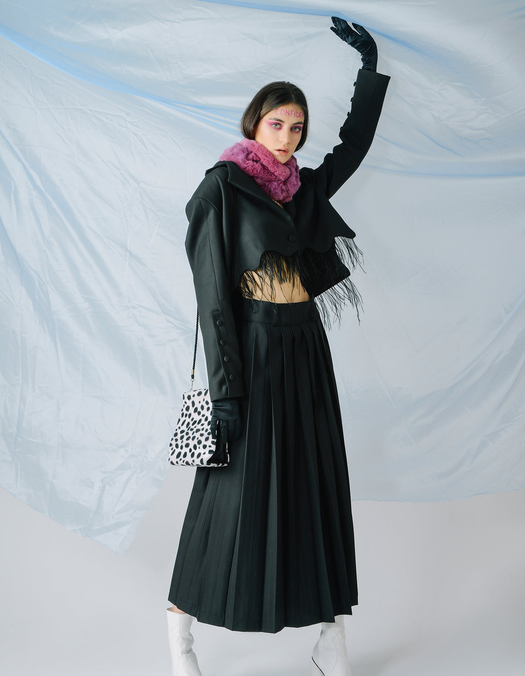 Pleated Maxi Skirt