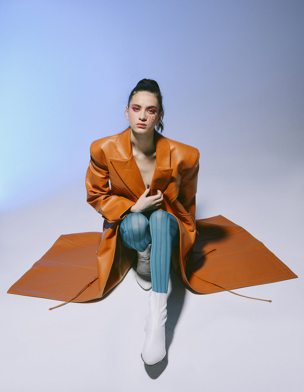 Structured Faux Leather Coat