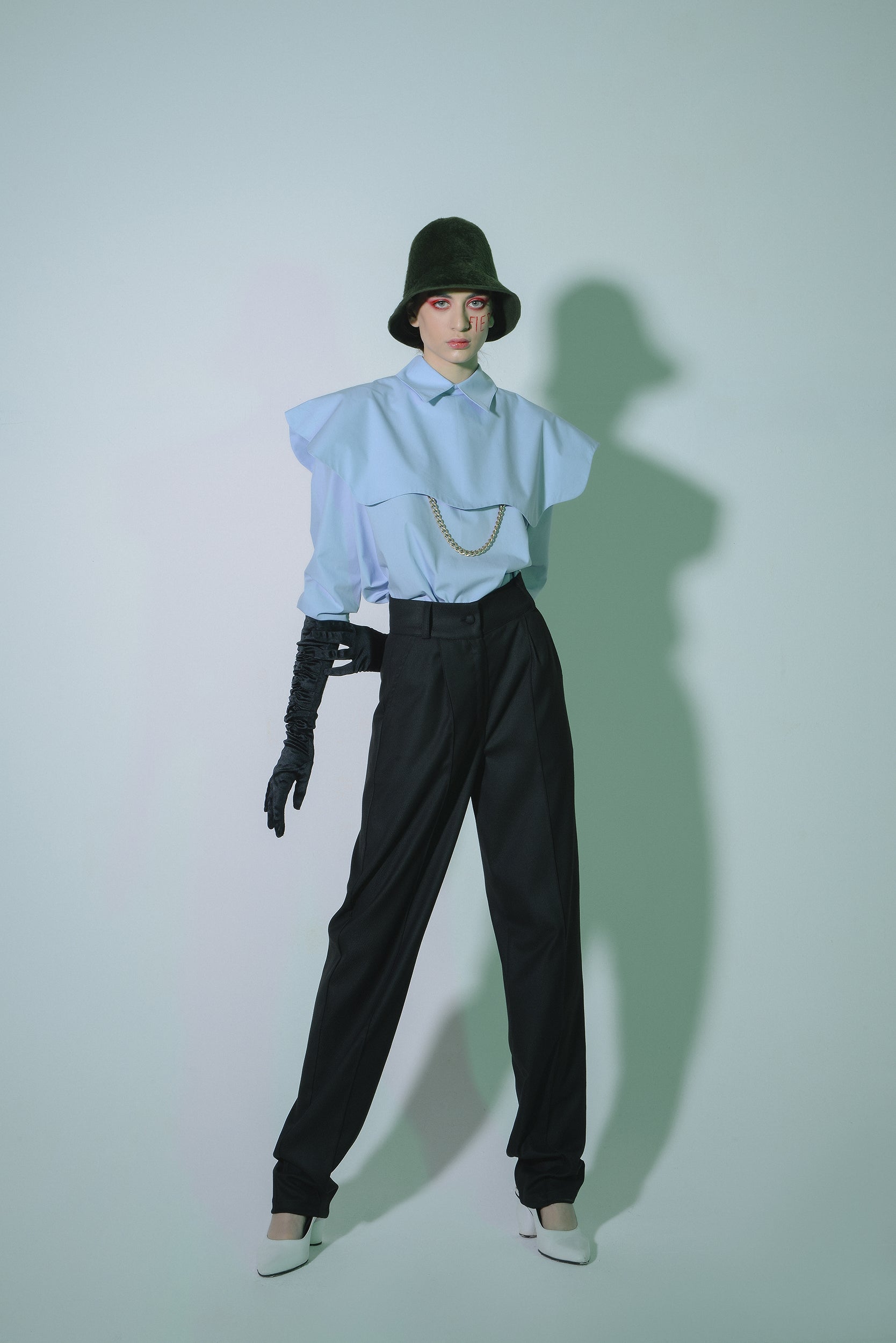 Two-Layered Blue Cotton Shirt