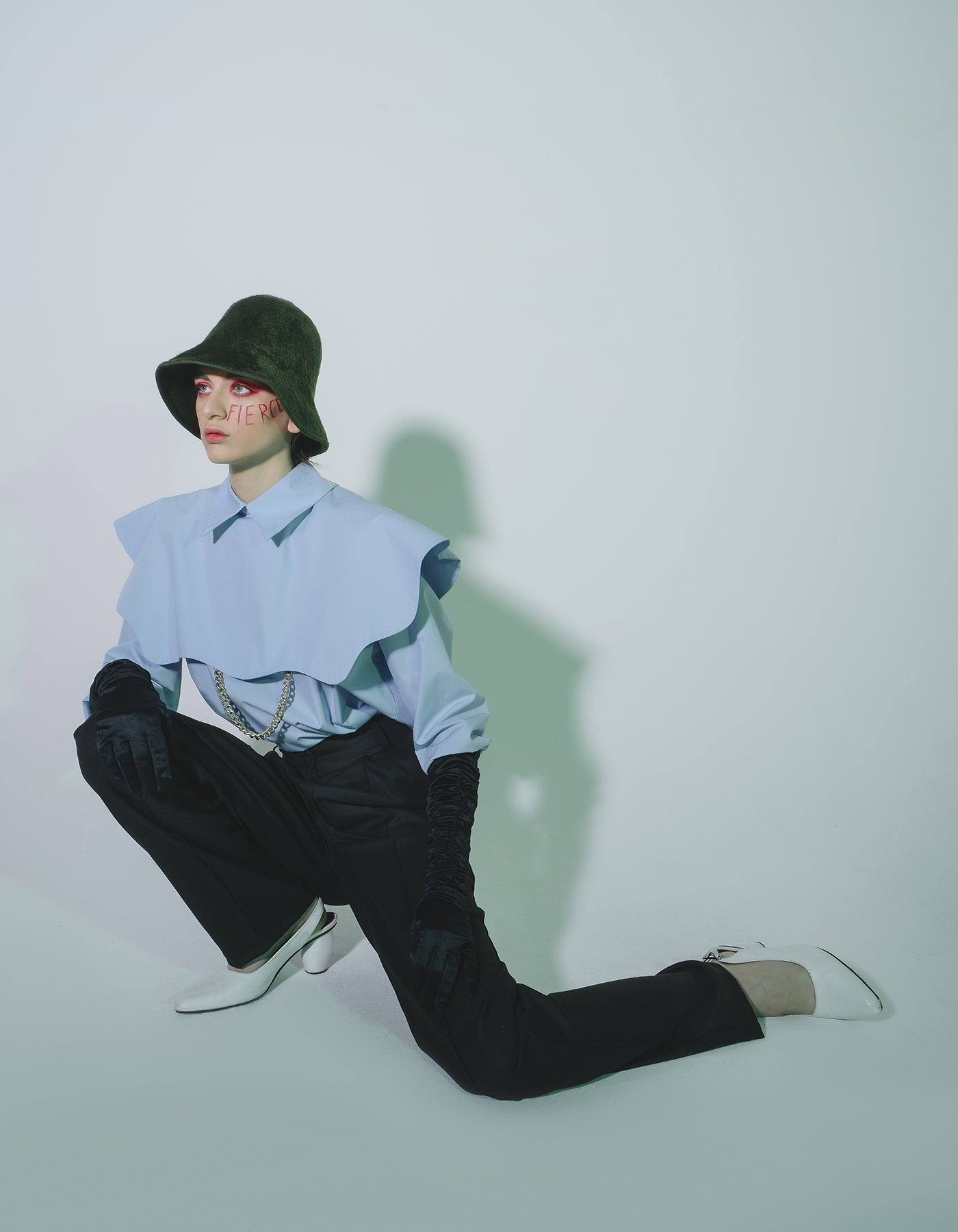 Two-Layered Blue Cotton Shirt
