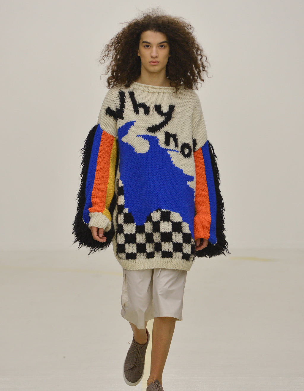 Hand-Knitted "WHY NOT" Sweater