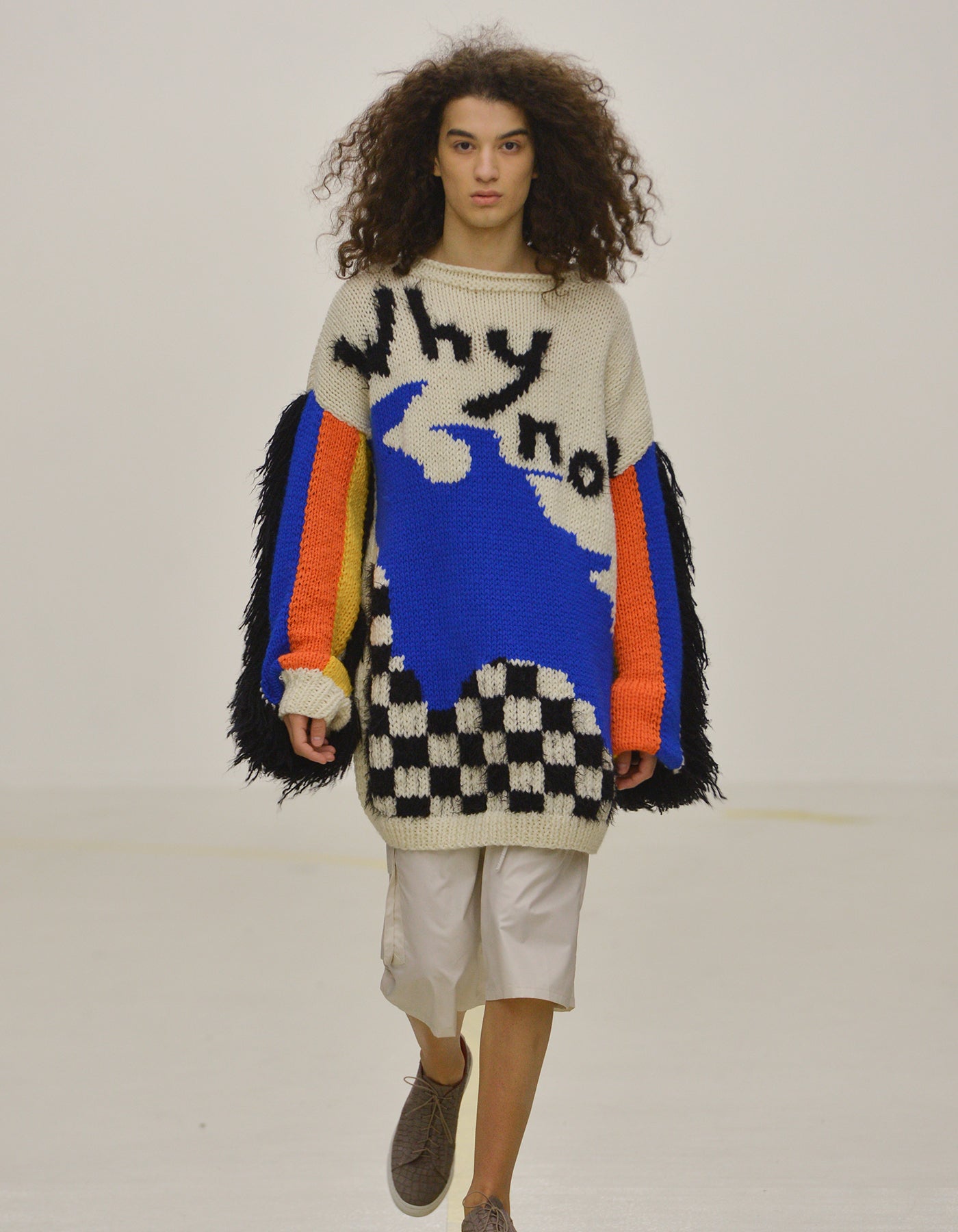 Hand-Knitted "WHY NOT" Sweater