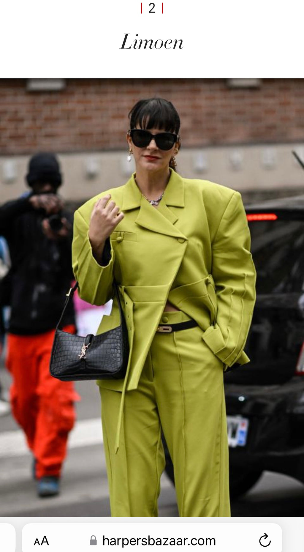 Belted Chartreuse Green Blazer