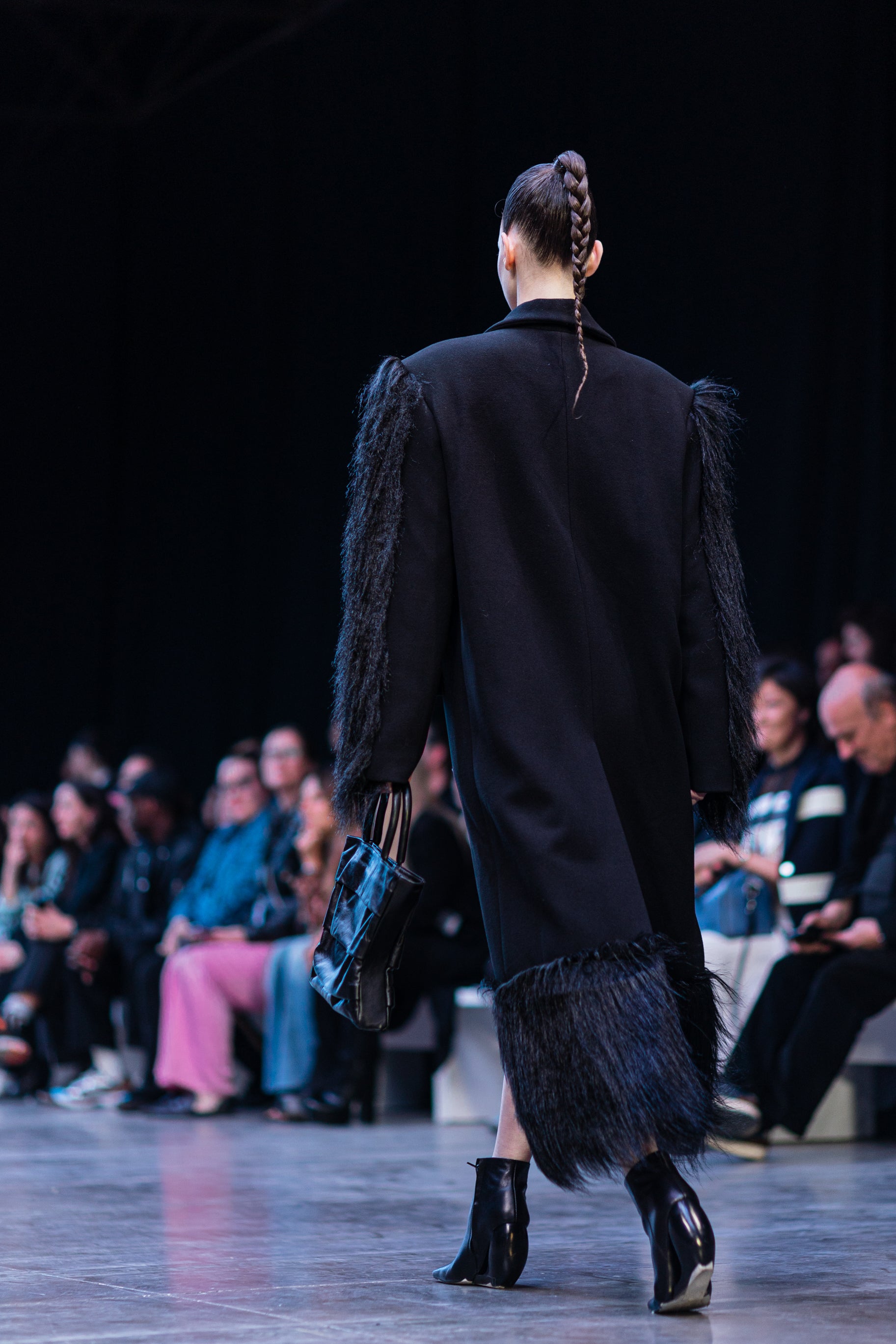 Oversized Faux Fur Wool-Blend Coat