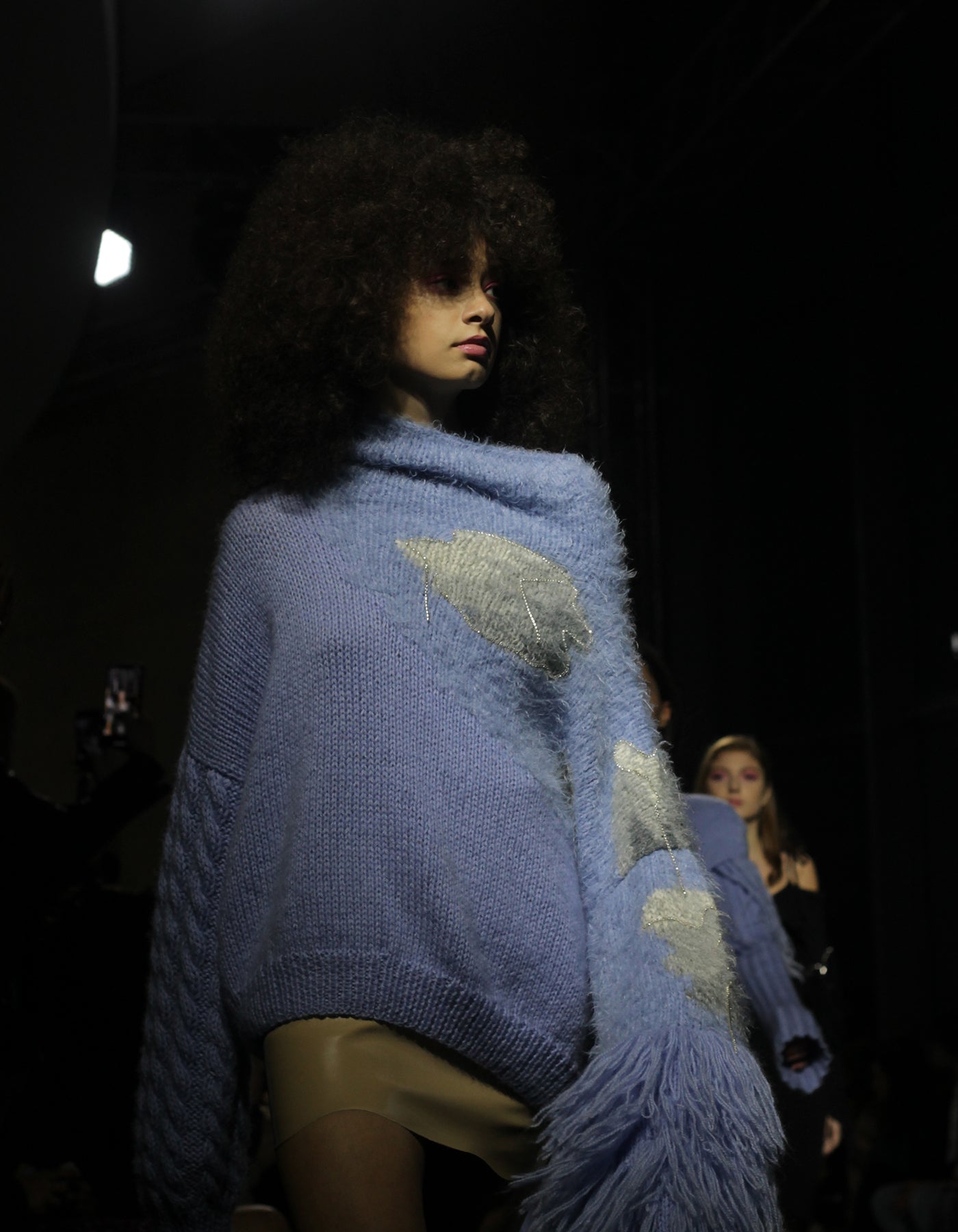 Hand-Knitted Cloud Statement Sweater