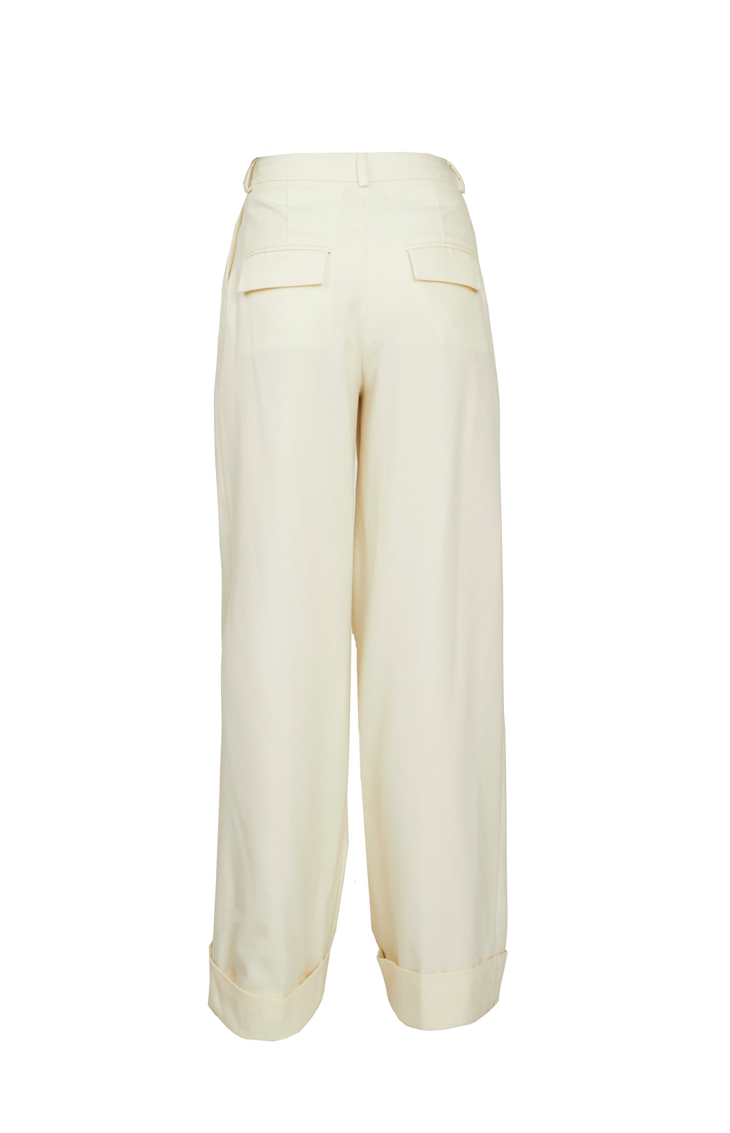 Milky White Wide-Leg Trousers