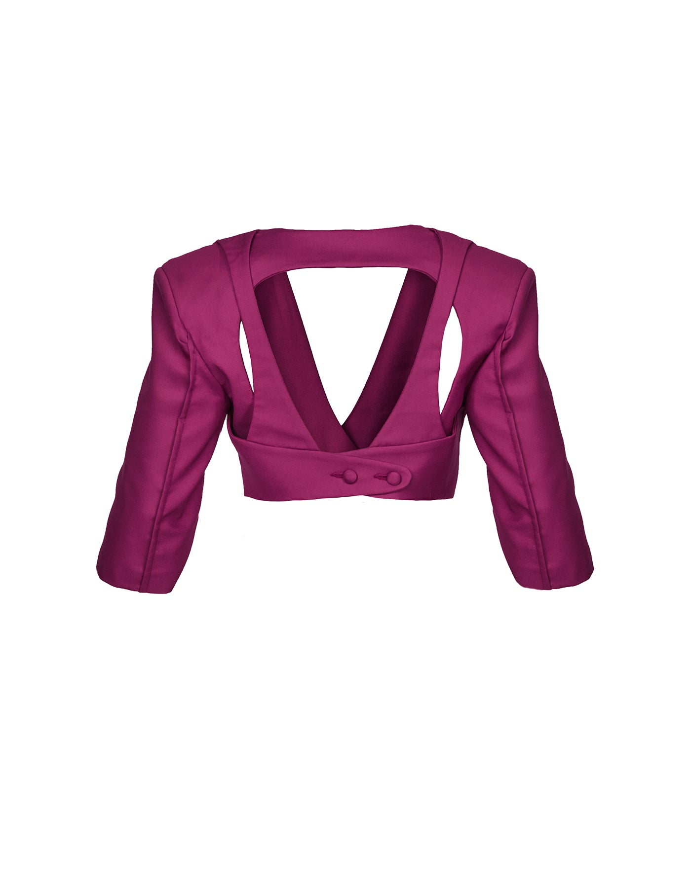 Purple Cutout Cropped Jacket