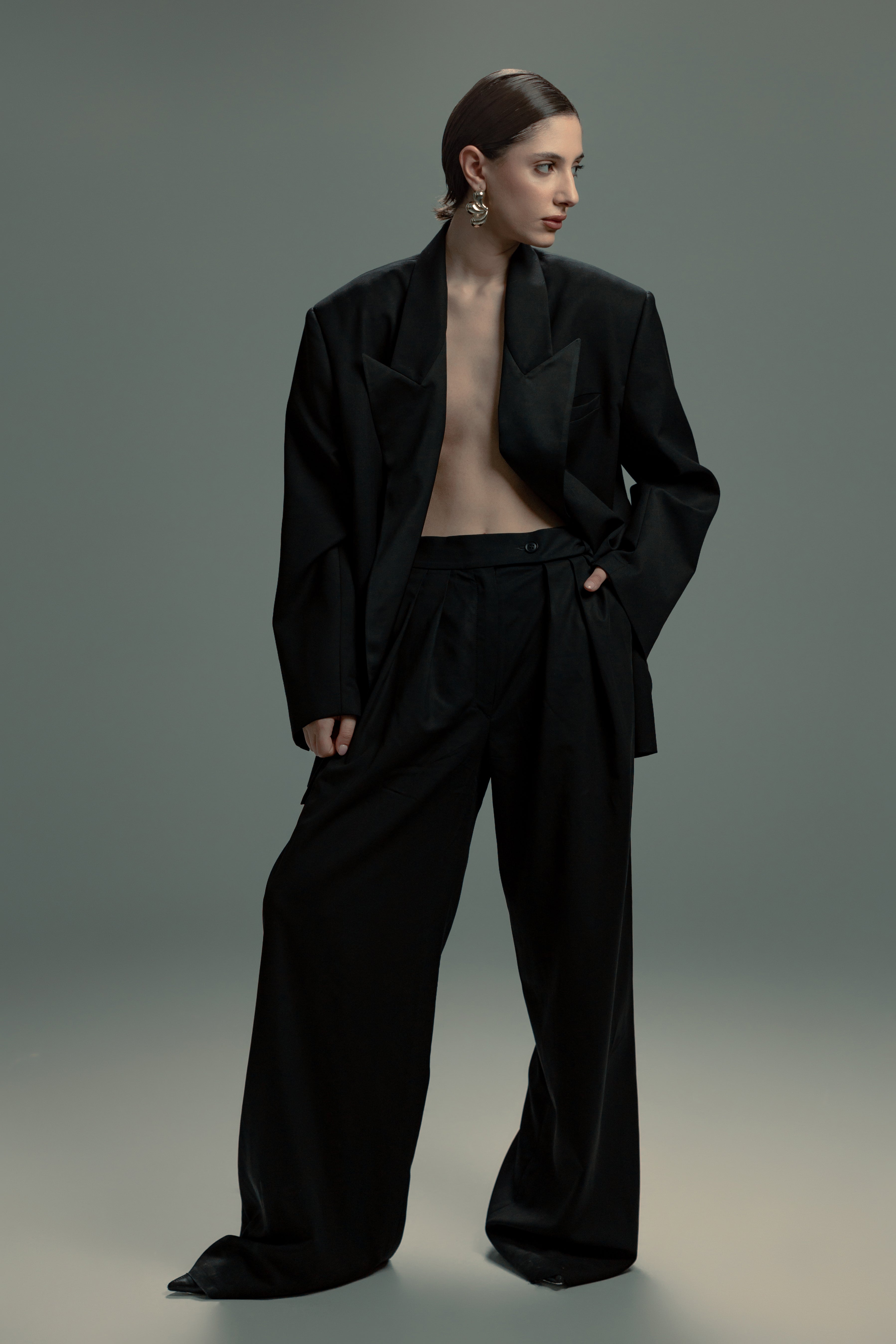Extreme Oversized Black Blazer
