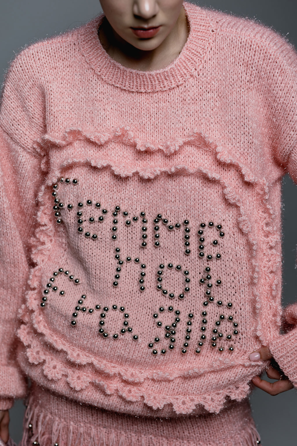 Baby Pink Chunky Knit Sweater