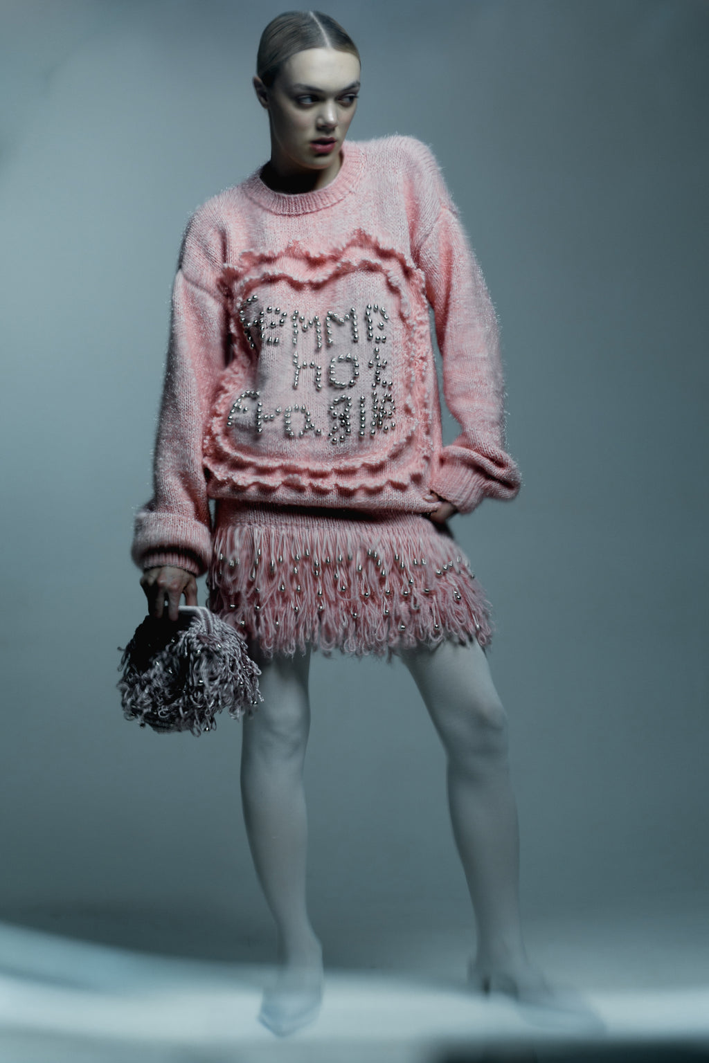 Baby Pink Chunky Knit Sweater