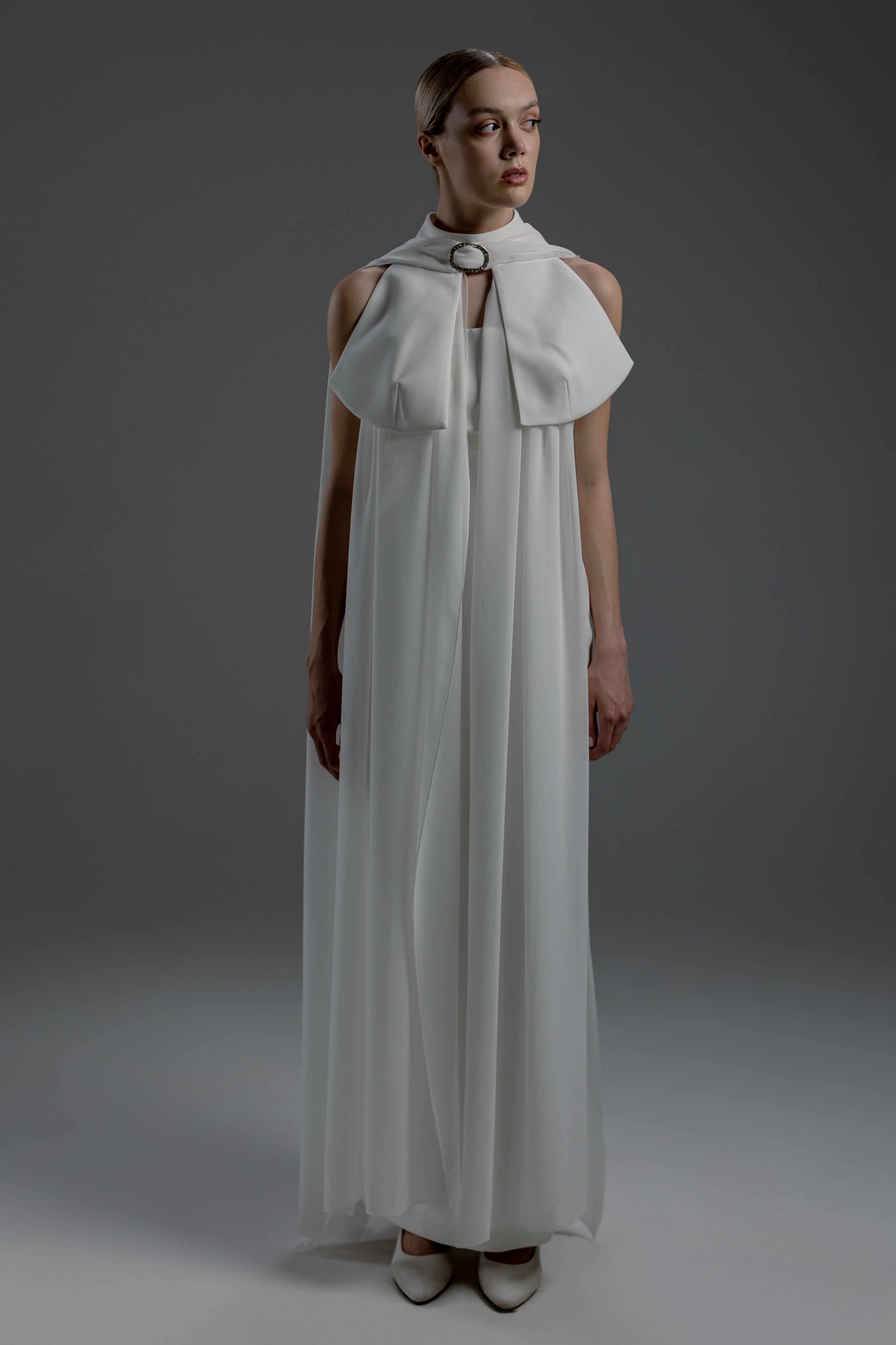 Two-Layer Maxi Dress with Detachable Overlay