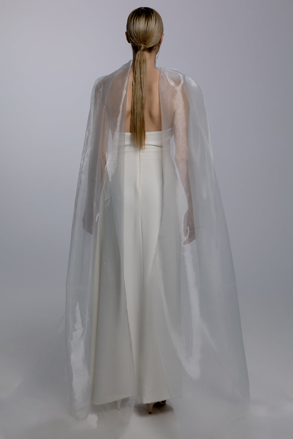 White Strapless Corset Maxi Dress
