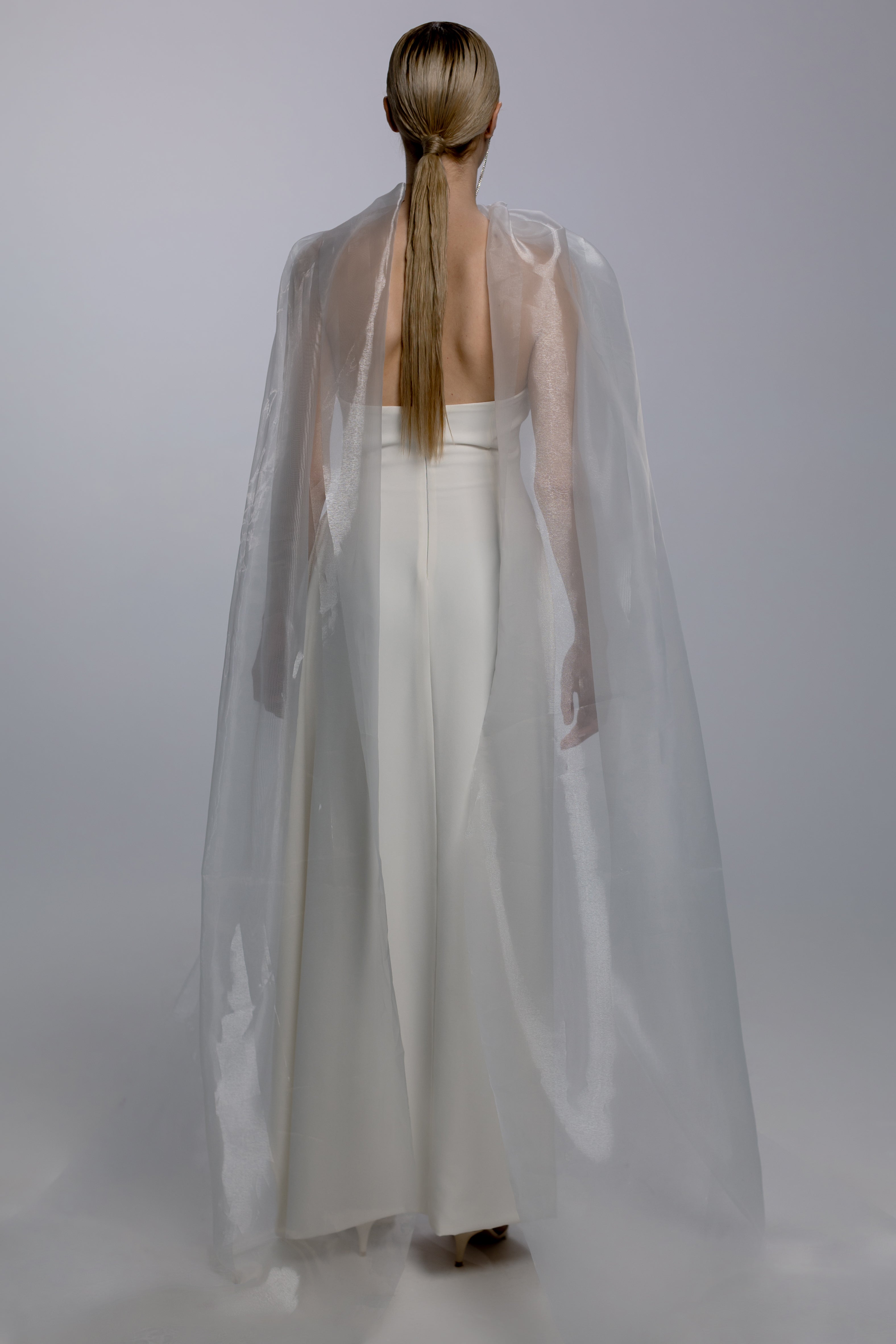 White Strapless Corset Maxi Dress