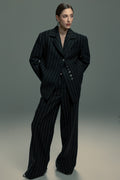 Pinstripe Oversized Blazer