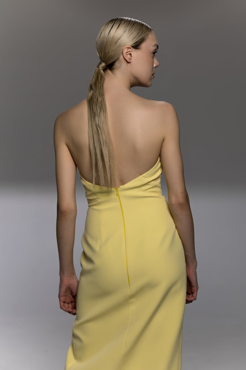 Yellow Maxi Corset Dress and Bolero Set