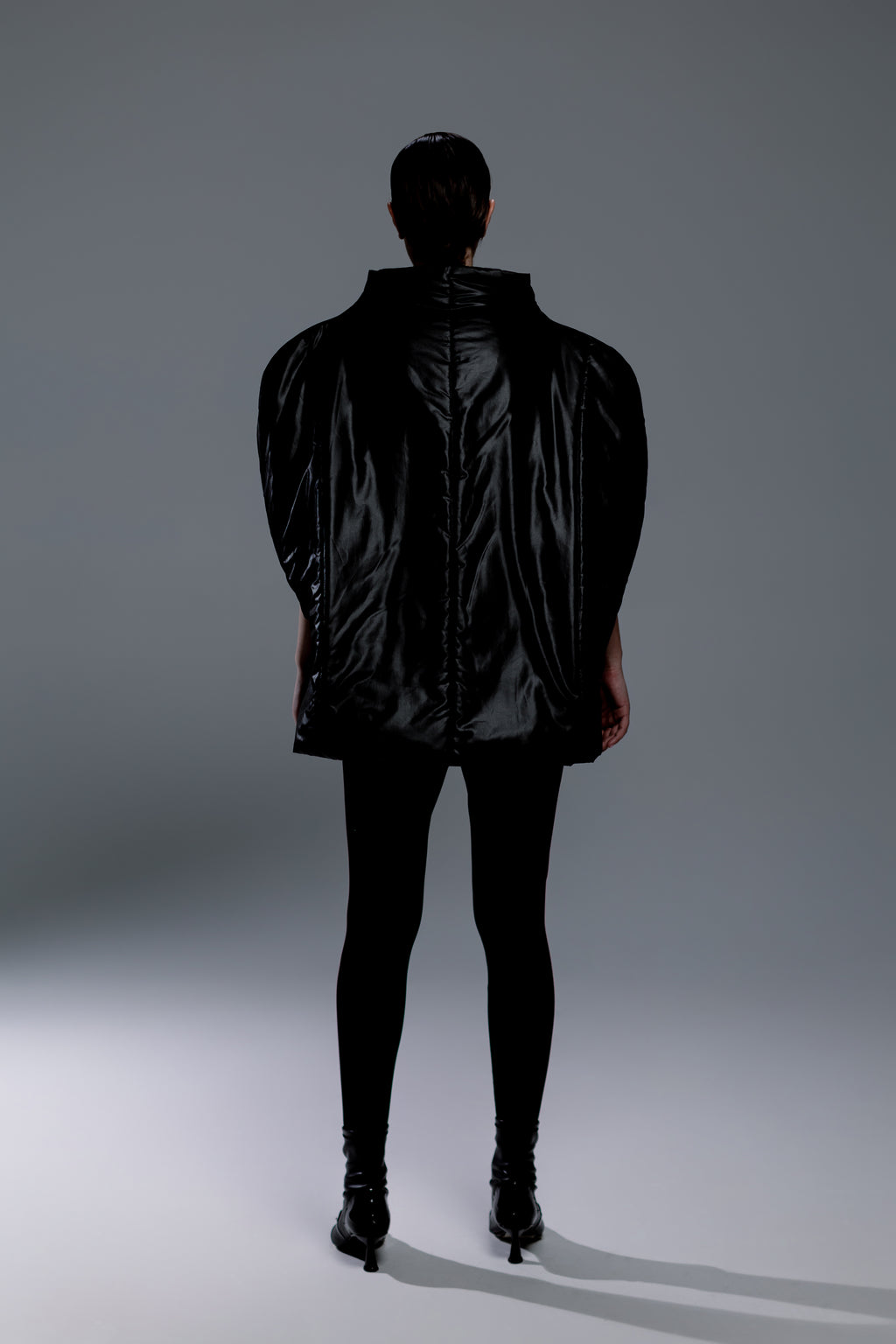 Black Oversized Puffer Cape