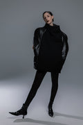 Black Oversized Puffer Cape