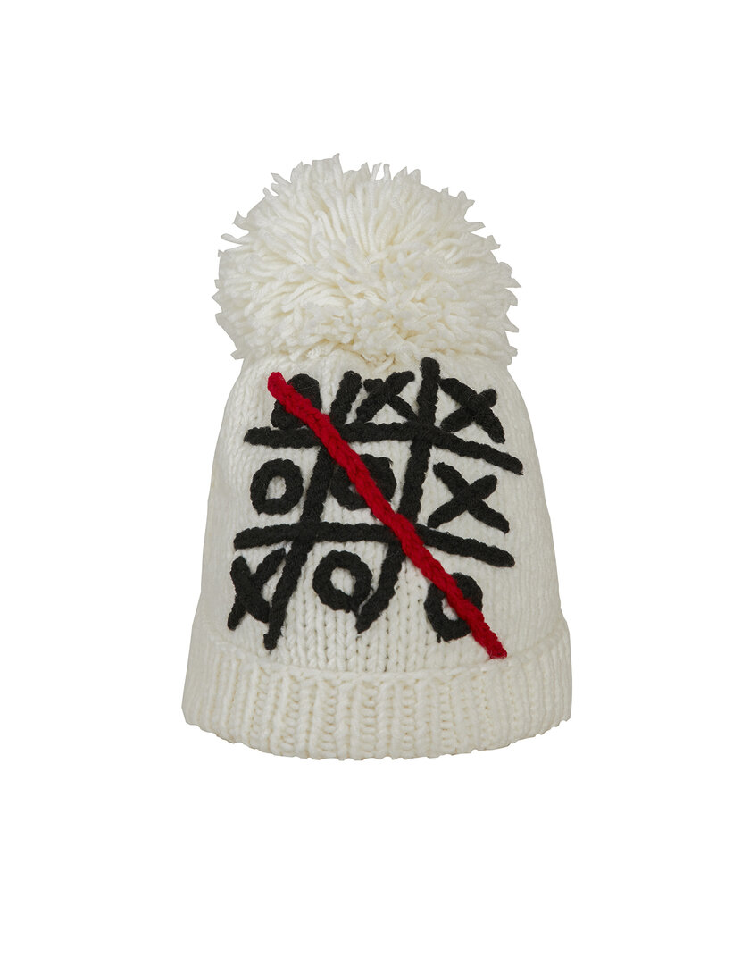 X/O knitted pompon hat