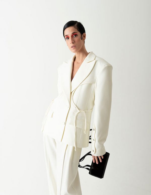 Milky White Suit Jacket (Made to order)