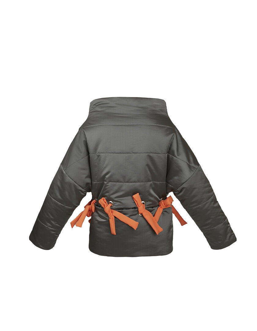 Gray Transformable Puffer Jacket 