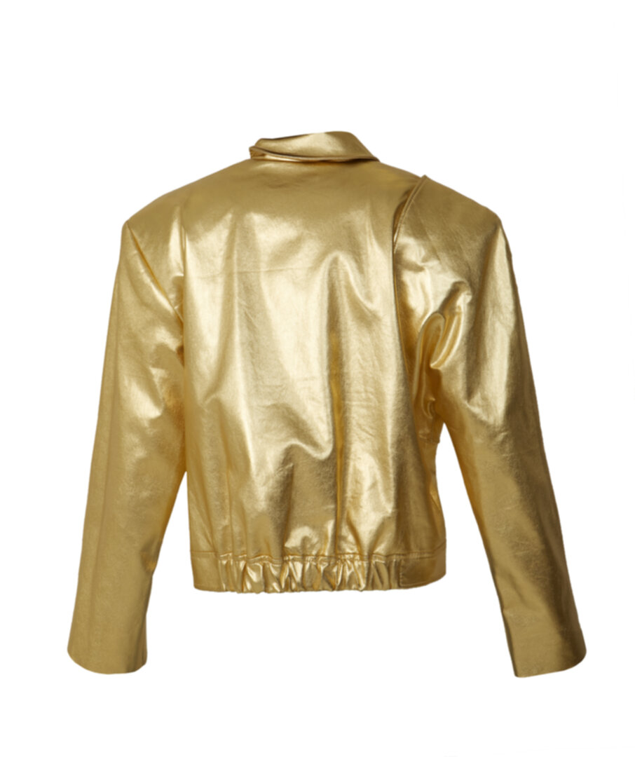 Golden faux leather jacket