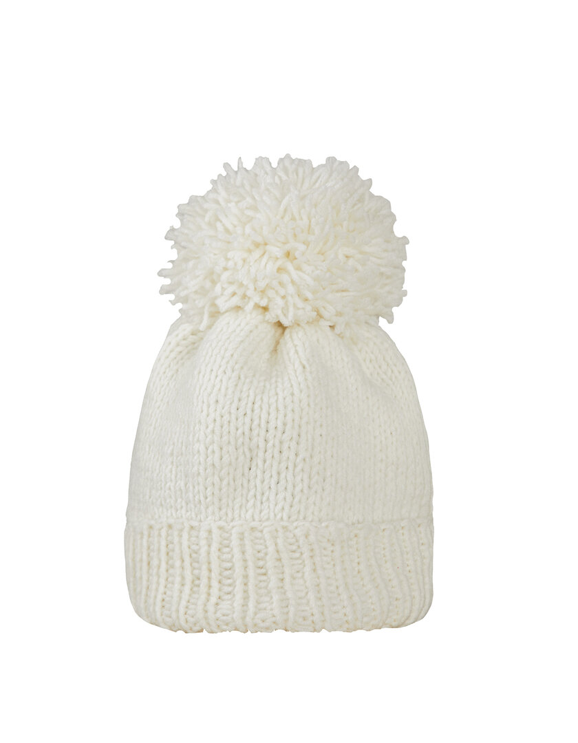 X/O knitted pompon hat