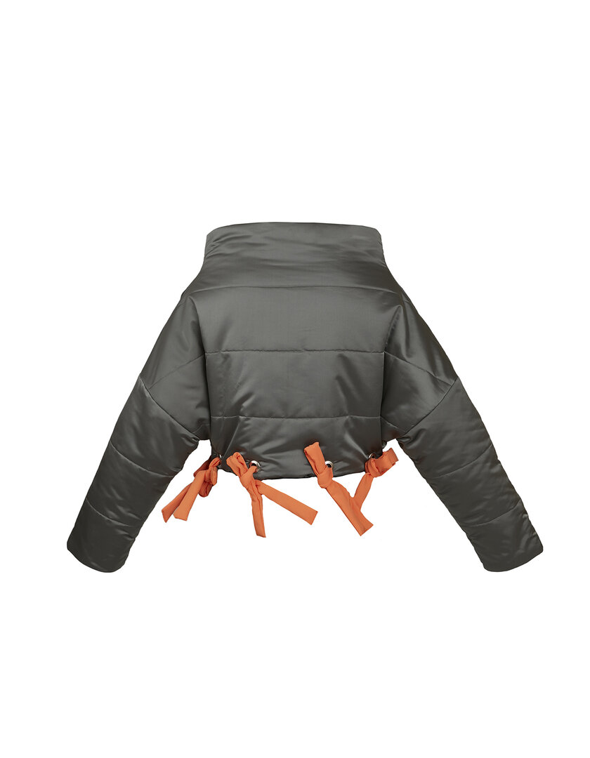 Gray Transformable Puffer Jacket 